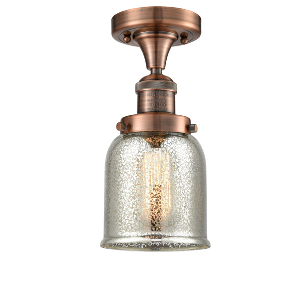 Innovations Lighting Small Bell 1 Light Semi-Flush Mount Part Of The Franklin Restoration Collection 517-1CH-AC-G58