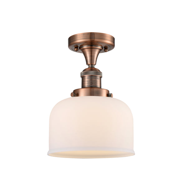 Innovations Lighting Large Bell 1 Light Semi-Flush Mount Part Of The Franklin Restoration Collection 517-1CH-AC-G71