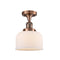 Innovations Lighting Large Bell 1 Light Semi-Flush Mount Part Of The Franklin Restoration Collection 517-1CH-AC-G71