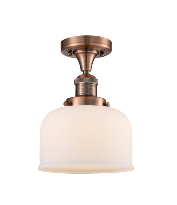 Innovations Lighting Large Bell 1 Light Semi-Flush Mount Part Of The Franklin Restoration Collection 517-1CH-AC-G71-LED