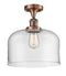 Innovations Lighting X-Large Bell 1 Light Semi-Flush Mount Part Of The Franklin Restoration Collection 517-1CH-AC-G72-L