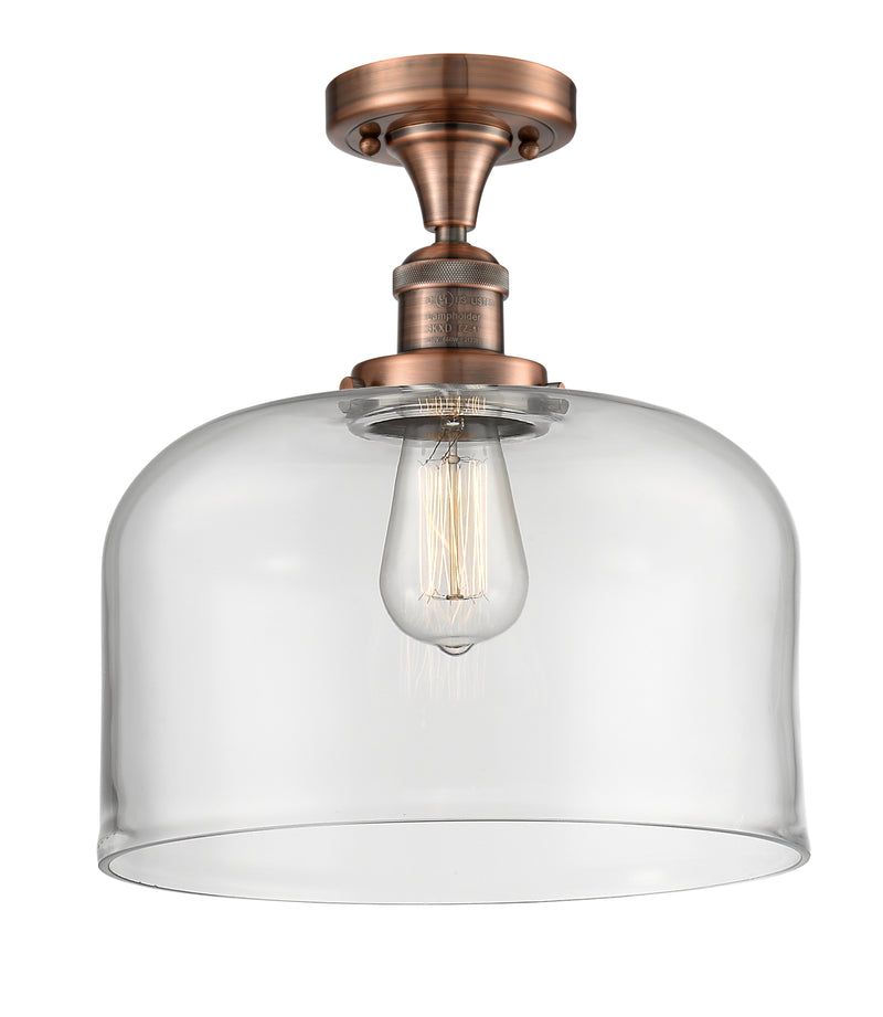 Innovations Lighting X-Large Bell 1 Light Semi-Flush Mount Part Of The Franklin Restoration Collection 517-1CH-AC-G72-L