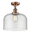 Innovations Lighting X-Large Bell 1 Light Semi-Flush Mount Part Of The Franklin Restoration Collection 517-1CH-AC-G74-L