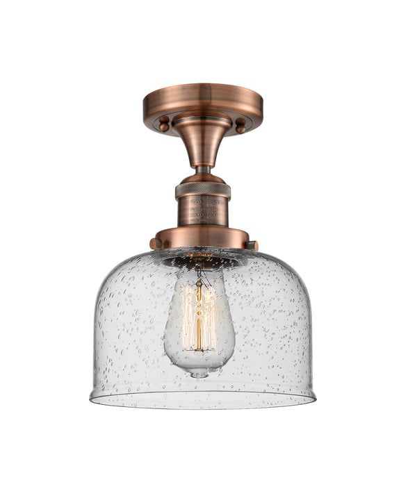 Innovations Lighting Large Bell 1 Light Semi-Flush Mount Part Of The Franklin Restoration Collection 517-1CH-AC-G74-LED