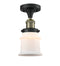 Innovations Lighting Small Canton 1 Light Semi-Flush Mount Part Of The Franklin Restoration Collection 517-1CH-BAB-G181S-LED