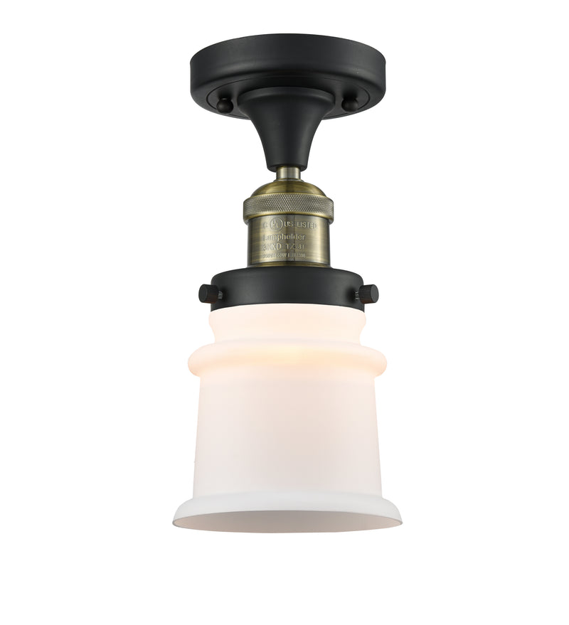 Innovations Lighting Small Canton 1 Light Semi-Flush Mount Part Of The Franklin Restoration Collection 517-1CH-BAB-G181S-LED