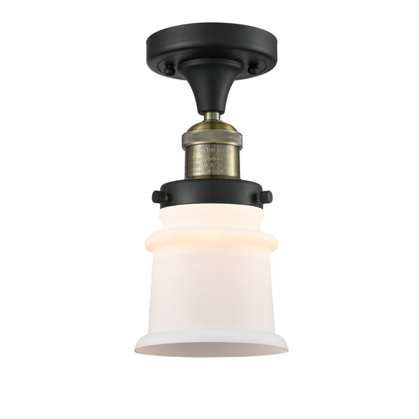 Innovations Lighting Small Canton 1 Light Semi-Flush Mount Part Of The Franklin Restoration Collection 517-1CH-BAB-G181S