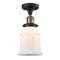 Innovations Lighting Canton 1 Light Semi-Flush Mount Part Of The Franklin Restoration Collection 517-1CH-BAB-G181