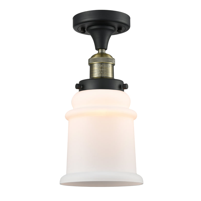 Innovations Lighting Canton 1 Light Semi-Flush Mount Part Of The Franklin Restoration Collection 517-1CH-BAB-G181