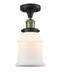 Innovations Lighting Canton 1 Light Semi-Flush Mount Part Of The Franklin Restoration Collection 517-1CH-BAB-G181-LED