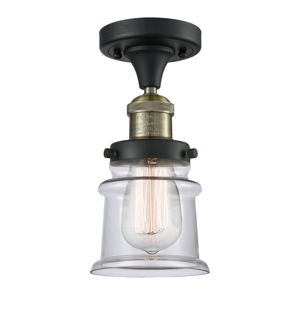 Innovations Lighting Small Canton 1 Light Semi-Flush Mount Part Of The Franklin Restoration Collection 517-1CH-BAB-G182S-LED