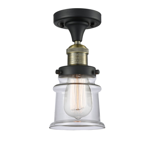 Innovations Lighting Small Canton 1 Light Semi-Flush Mount Part Of The Franklin Restoration Collection 517-1CH-BAB-G182S