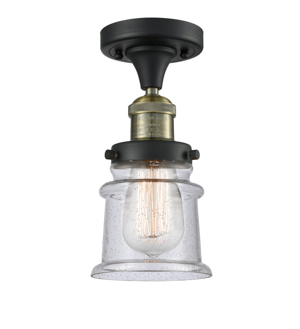 Innovations Lighting Small Canton 1 Light Semi-Flush Mount Part Of The Franklin Restoration Collection 517-1CH-BAB-G184S-LED