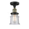 Innovations Lighting Small Canton 1 Light Semi-Flush Mount Part Of The Franklin Restoration Collection 517-1CH-BAB-G184S