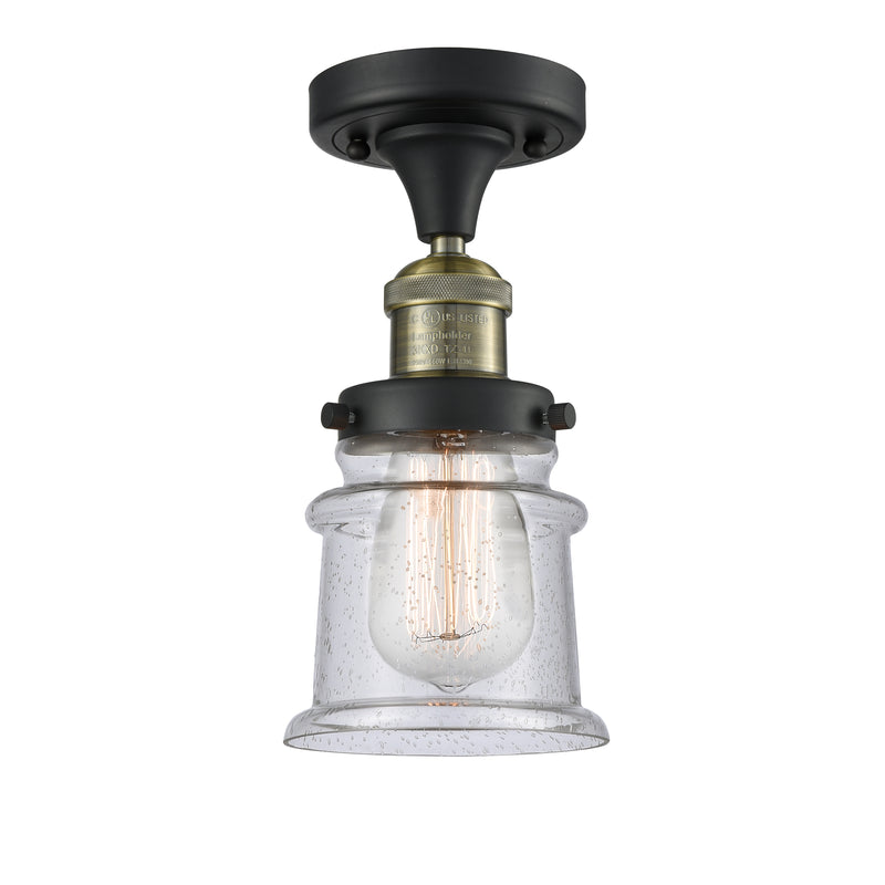 Innovations Lighting Small Canton 1 Light Semi-Flush Mount Part Of The Franklin Restoration Collection 517-1CH-BAB-G184S