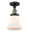 Innovations Lighting Bellmont 1 Light Semi-Flush Mount Part Of The Franklin Restoration Collection 517-1CH-BAB-G191-LED