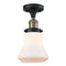 Innovations Lighting Bellmont 1 Light Semi-Flush Mount Part Of The Franklin Restoration Collection 517-1CH-BAB-G191