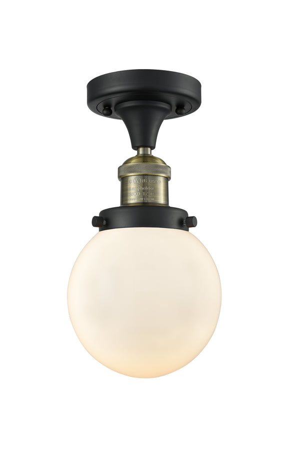 Innovations Lighting Beacon 1 Light 6" Semi-Flush Mount 517-1CH-BAB-G201-6-LED