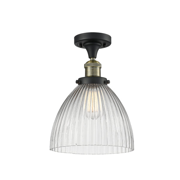 Innovations Lighting Seneca Falls 1 Light Semi-Flush Mount Part Of The Franklin Restoration Collection 517-1CH-BAB-G222