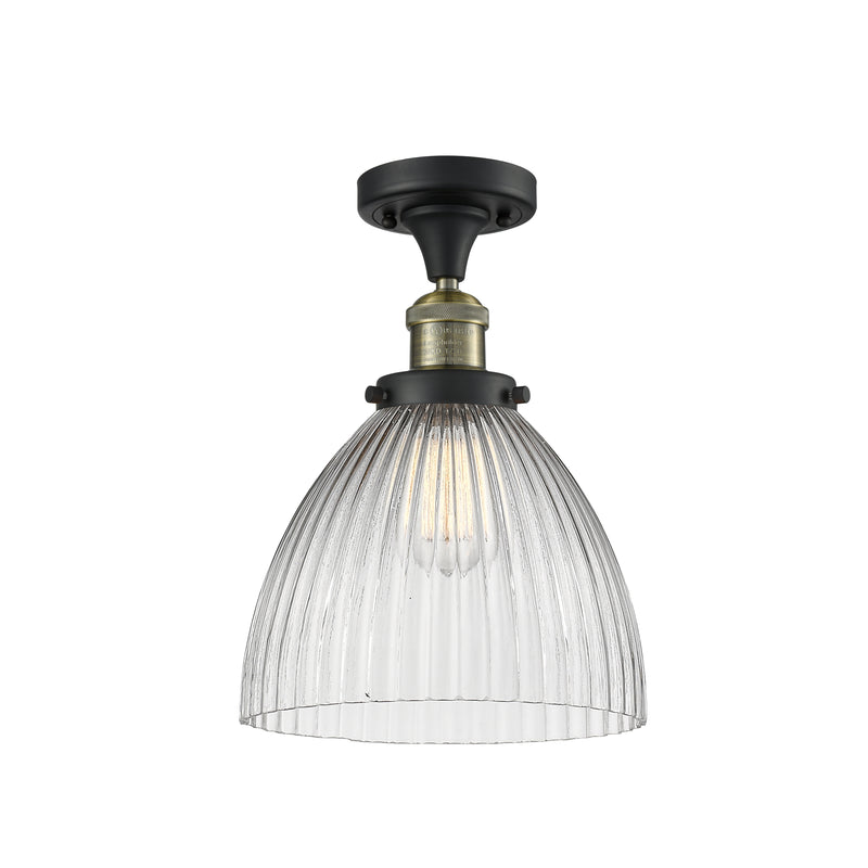 Innovations Lighting Seneca Falls 1 Light Semi-Flush Mount Part Of The Franklin Restoration Collection 517-1CH-BAB-G222