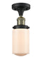 Innovations Lighting Dover 1 Light Semi-Flush Mount Part Of The Franklin Restoration Collection 517-1CH-BAB-G311-LED