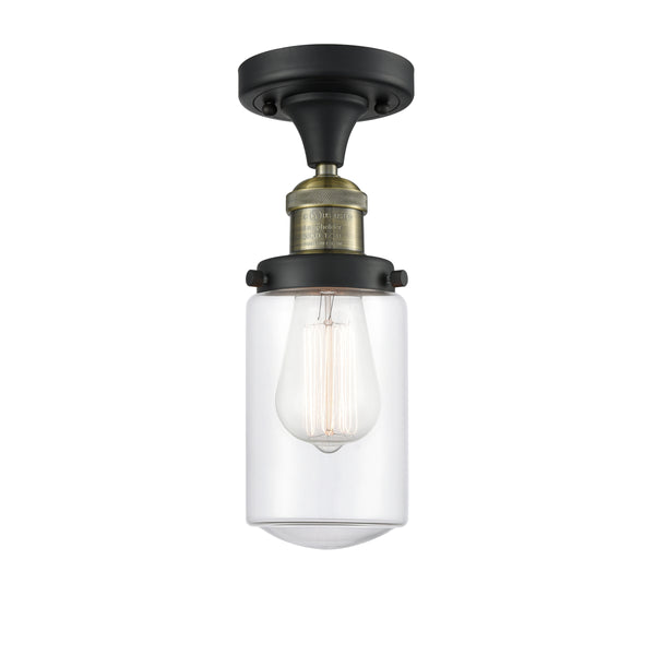 Innovations Lighting Dover 1 Light Semi-Flush Mount Part Of The Franklin Restoration Collection 517-1CH-BAB-G312