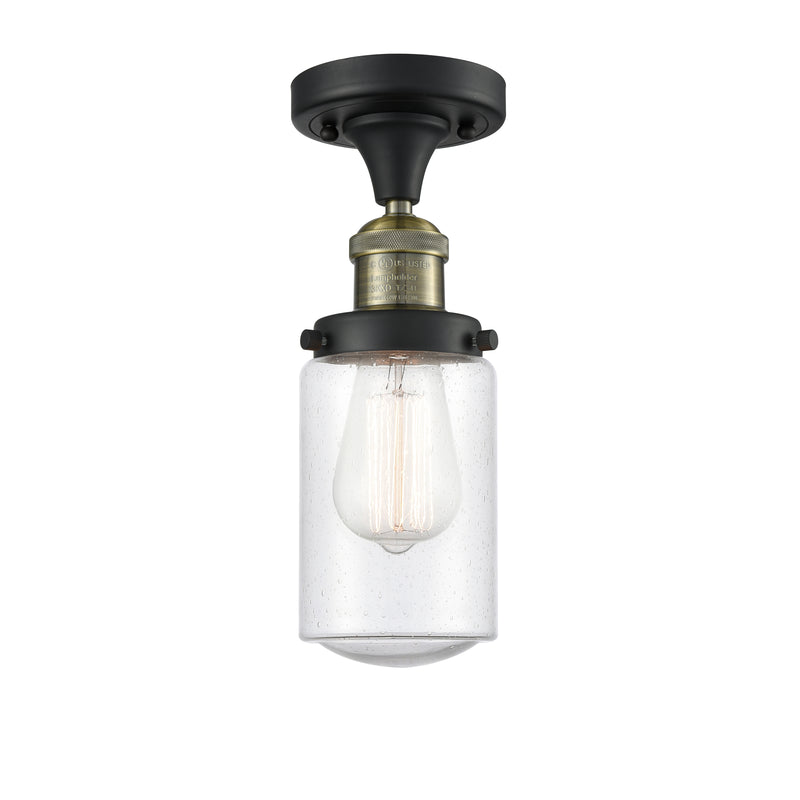Innovations Lighting Dover 1 Light Semi-Flush Mount Part Of The Franklin Restoration Collection 517-1CH-BAB-G314