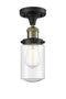 Innovations Lighting Dover 1 Light Semi-Flush Mount Part Of The Franklin Restoration Collection 517-1CH-BAB-G314-LED