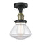 Innovations Lighting Olean 1 Light Semi-Flush Mount Part Of The Franklin Restoration Collection 517-1CH-BAB-G322-LED