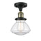 Innovations Lighting Olean 1 Light Semi-Flush Mount Part Of The Franklin Restoration Collection 517-1CH-BAB-G322