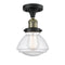 Innovations Lighting Olean 1 Light Semi-Flush Mount Part Of The Franklin Restoration Collection 517-1CH-BAB-G324