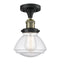 Innovations Lighting Olean 1 Light Semi-Flush Mount Part Of The Franklin Restoration Collection 517-1CH-BAB-G324-LED