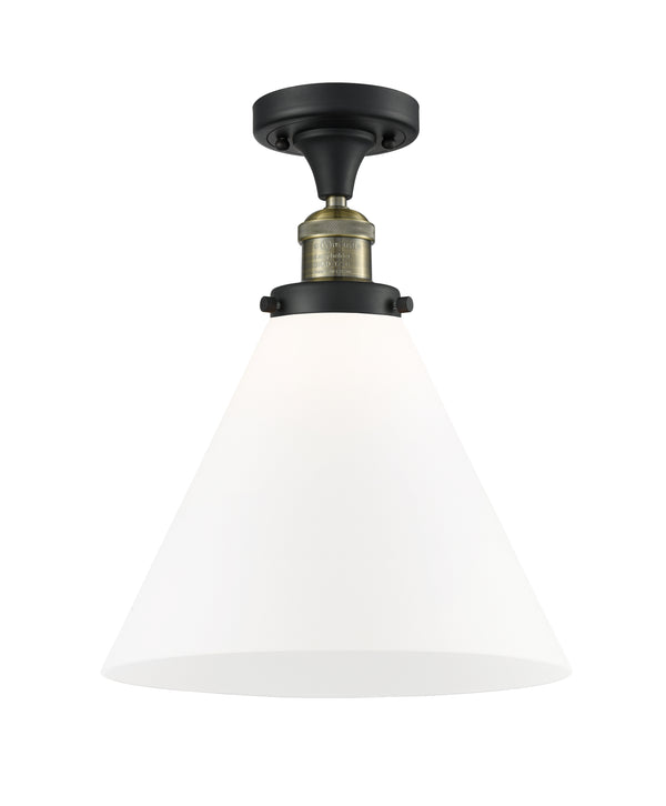 Innovations Lighting X-Large Cone 1 Light Semi-Flush Mount Part Of The Franklin Restoration Collection 517-1CH-BAB-G41-L-LED