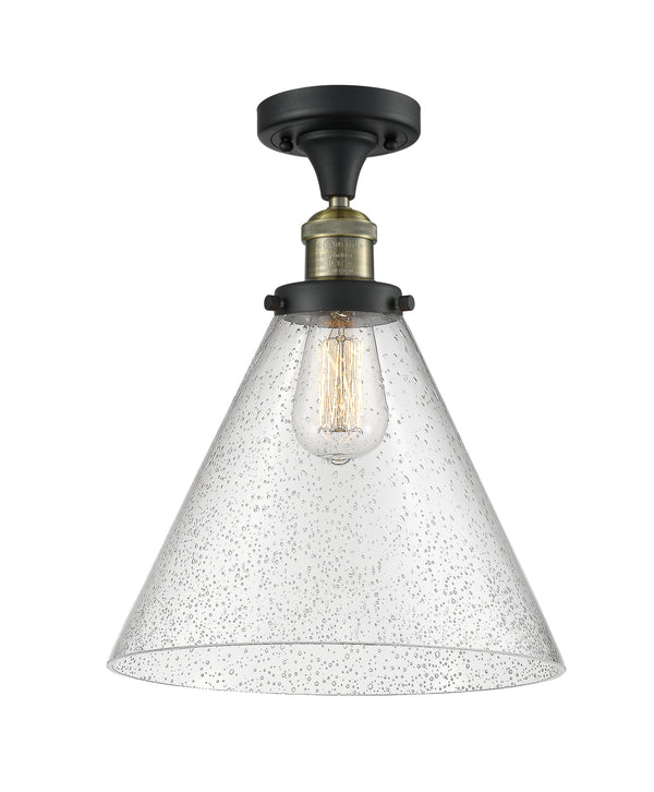 Innovations Lighting X-Large Cone 1 Light Semi-Flush Mount Part Of The Franklin Restoration Collection 517-1CH-BAB-G44-L