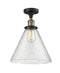 Innovations Lighting X-Large Cone 1 Light Semi-Flush Mount Part Of The Franklin Restoration Collection 517-1CH-BAB-G44-L-LED