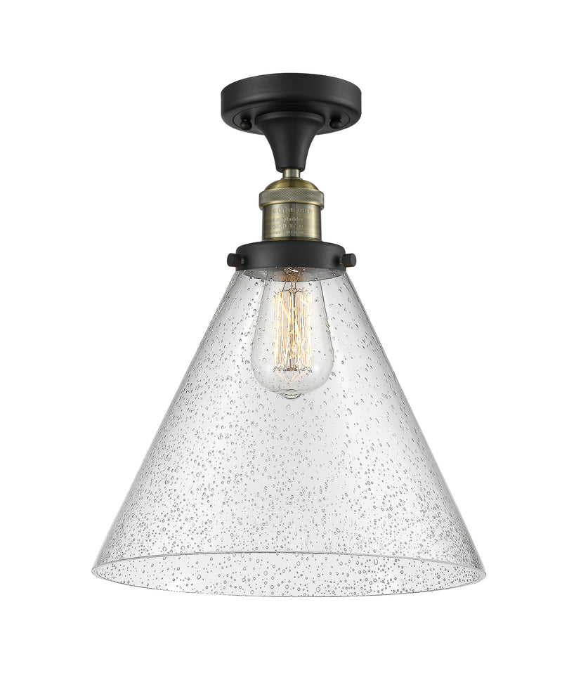 Innovations Lighting X-Large Cone 1 Light Semi-Flush Mount Part Of The Franklin Restoration Collection 517-1CH-BAB-G44-L-LED