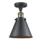 Innovations Lighting Appalachian 1 Light Semi-Flush Mount Part Of The Franklin Restoration Collection 517-1CH-BAB-M13-BK