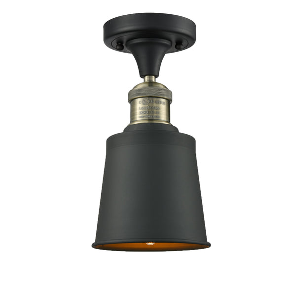 Innovations Lighting Addison 1 Light Semi-Flush Mount Part Of The Franklin Restoration Collection 517-1CH-BAB-M9-BK