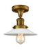 Innovations Lighting Halophane 1 Light Semi-Flush Mount Part Of The Franklin Restoration Collection 517-1CH-BB-G1-LED