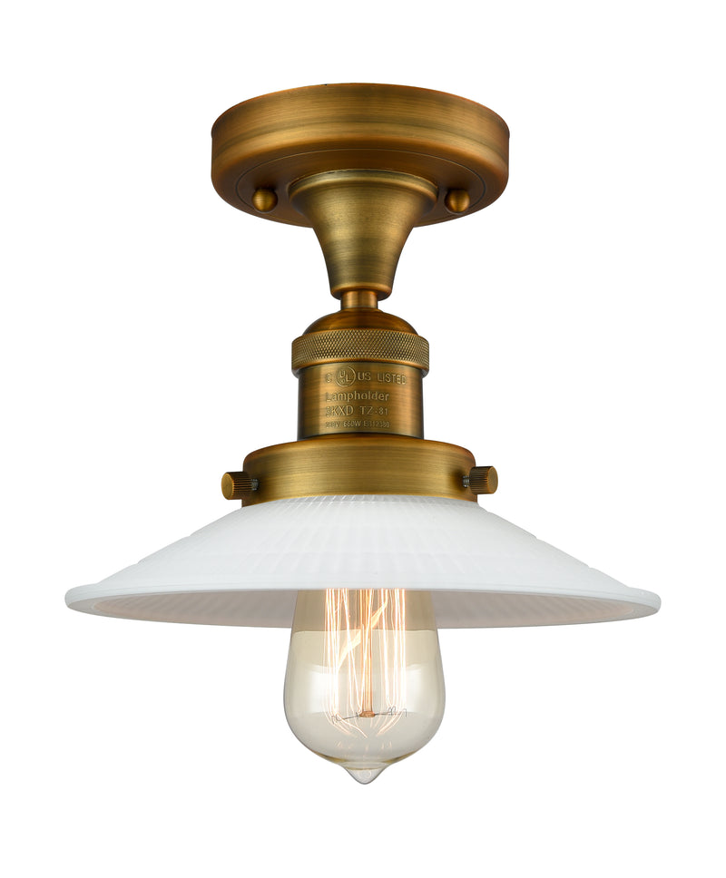 Innovations Lighting Halophane 1 Light Semi-Flush Mount Part Of The Franklin Restoration Collection 517-1CH-BB-G1-LED
