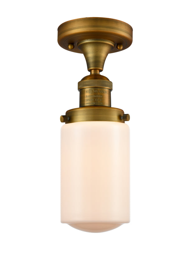 Innovations Lighting Dover 1 Light Semi-Flush Mount Part Of The Franklin Restoration Collection 517-1CH-BB-G311-LED