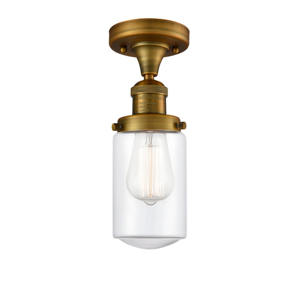Innovations Lighting Dover 1 Light Semi-Flush Mount Part Of The Franklin Restoration Collection 517-1CH-BB-G312