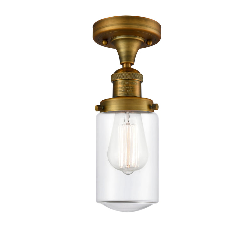 Innovations Lighting Dover 1 Light Semi-Flush Mount Part Of The Franklin Restoration Collection 517-1CH-BB-G312