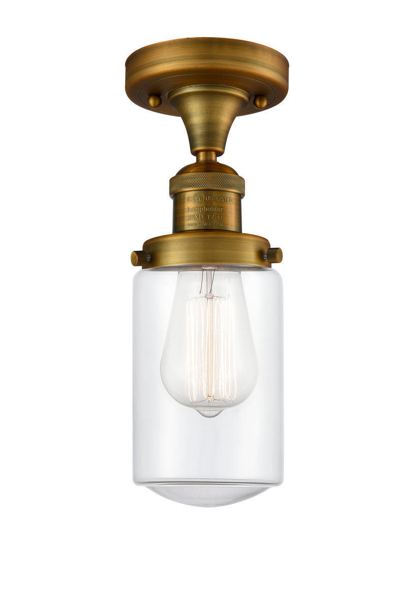 Innovations Lighting Dover 1 Light Semi-Flush Mount Part Of The Franklin Restoration Collection 517-1CH-BB-G312-LED