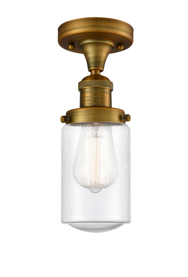 Innovations Lighting Dover 1 Light Semi-Flush Mount Part Of The Franklin Restoration Collection 517-1CH-BB-G314-LED