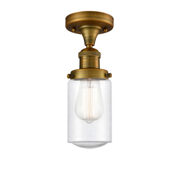 Innovations Lighting Dover 1 Light Semi-Flush Mount Part Of The Franklin Restoration Collection 517-1CH-BB-G314