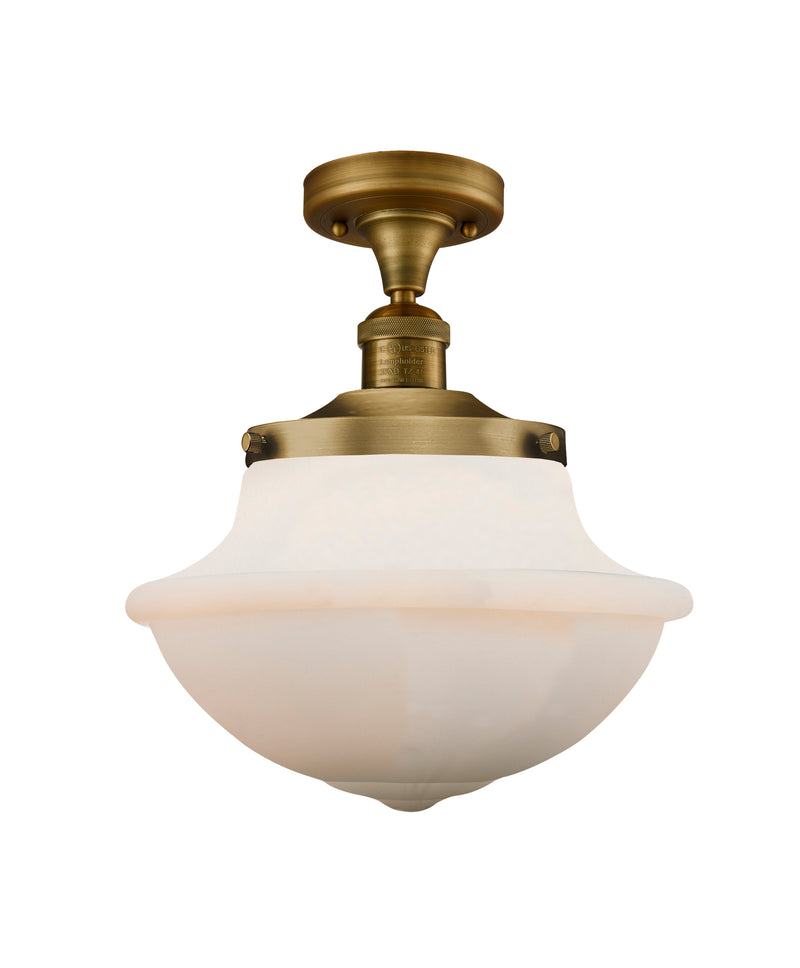 Innovations Lighting Oxford 1 Light 11.75" Semi-Flush Mount 517-1CH-BB-G541-LED