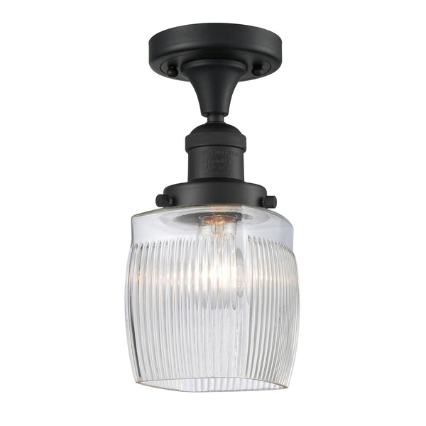 Innovations Lighting Colton 1 Light Semi-Flush Mount Part Of The Franklin Restoration Collection 517-1CH-BK-G302