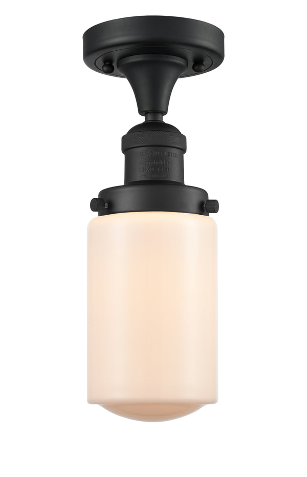Innovations Lighting Dover 1 Light Semi-Flush Mount Part Of The Franklin Restoration Collection 517-1CH-BK-G311-LED