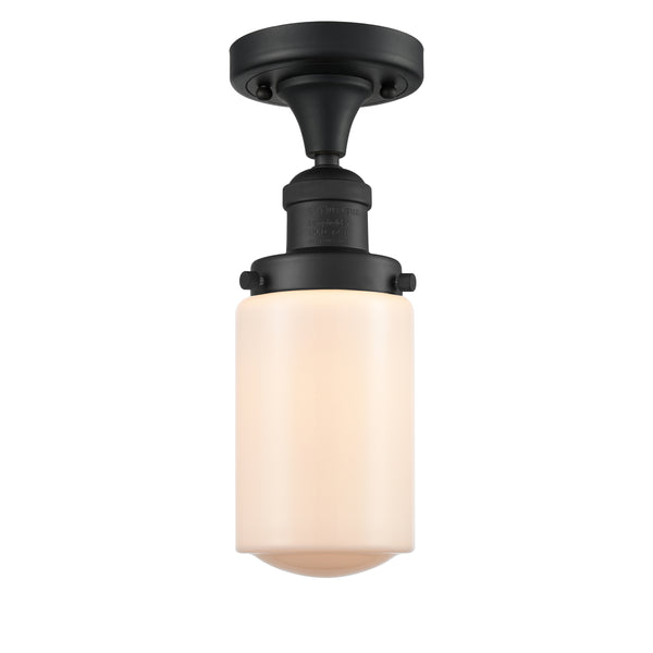 Innovations Lighting Dover 1 Light Semi-Flush Mount Part Of The Franklin Restoration Collection 517-1CH-BK-G311
